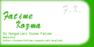 fatime kozma business card
